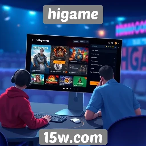 Análise da interface do usuário do site higame